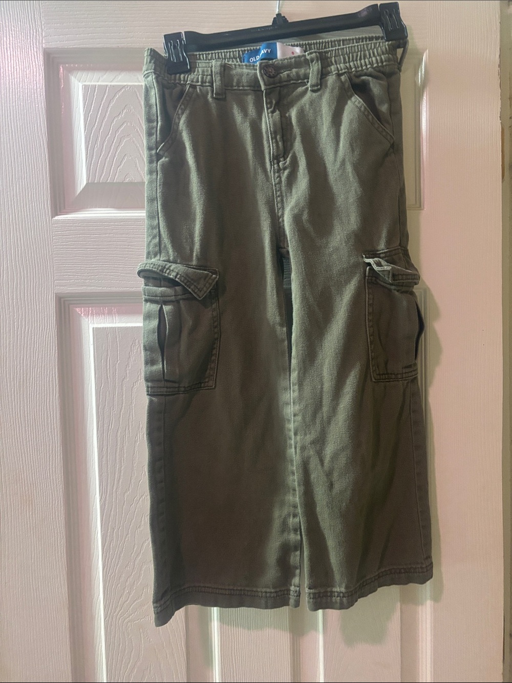 Girls Olive Green Cargo Jeans
